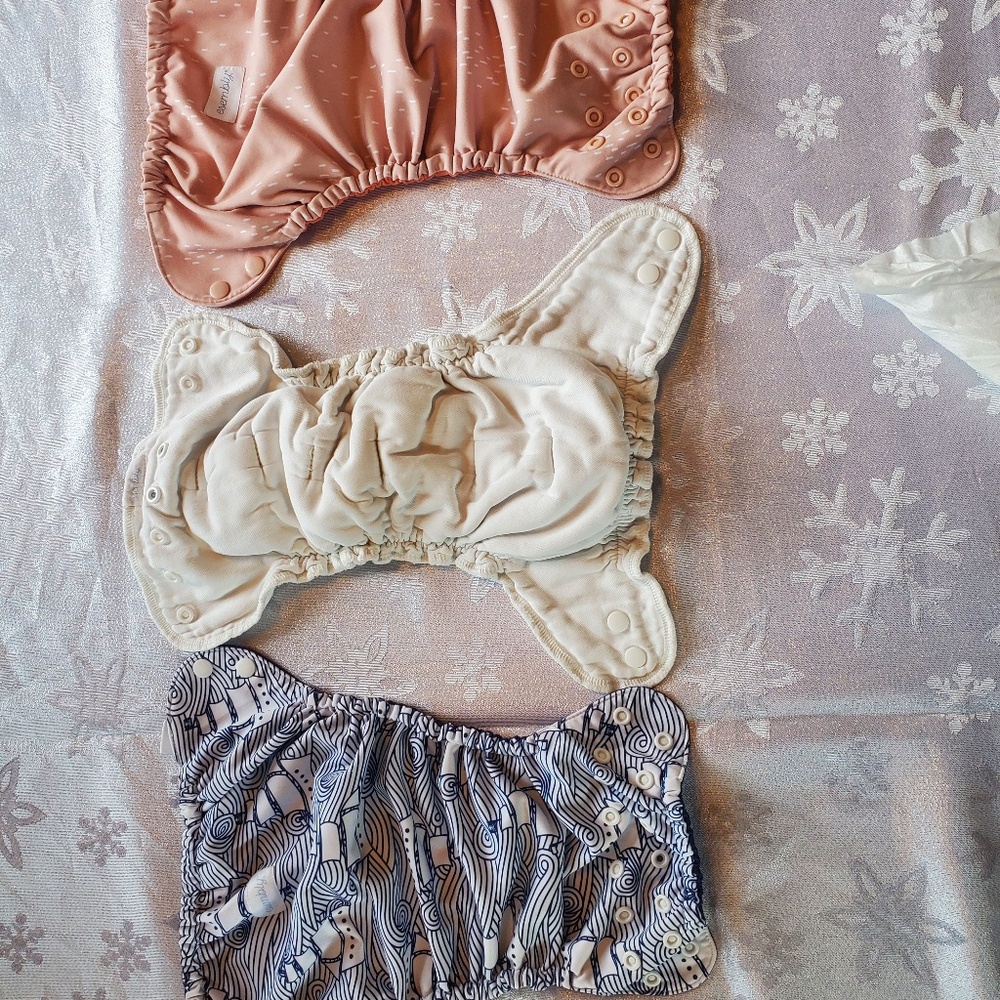Esembly cloth diaper inner size 2 and two esembly diaper covers